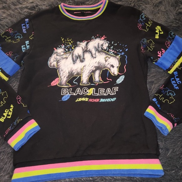Like new blac leaf polar bear crewneck sweatshirt size small - Picture 1 of 7